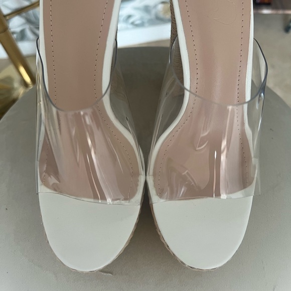 6” clear/tweed platform heels - Picture 2 of 4